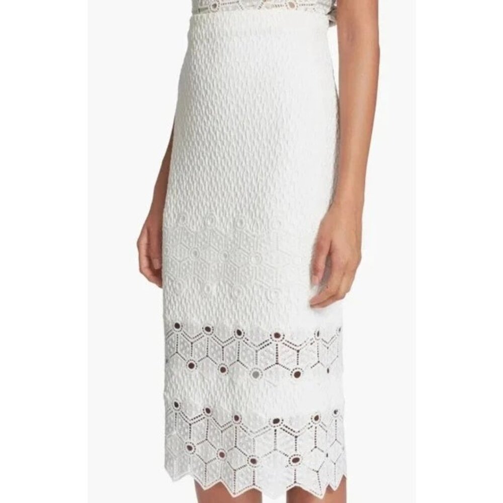 NWT Rebecca Taylor Dia High Waist Midi Pencil Skirt size 2 - Picture 2 of 7